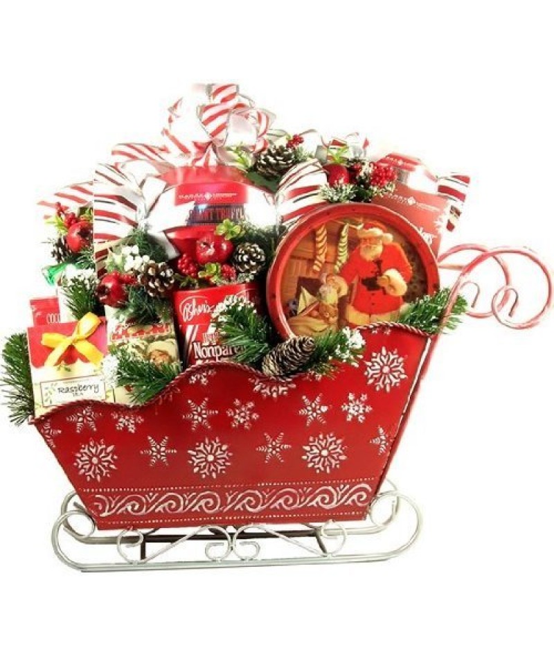 A BIG Sleigh Load of Surprises | Deluxe Christmas Holiday Gift Basket | Candy, Cookies &amp; Chocolate &amp; More